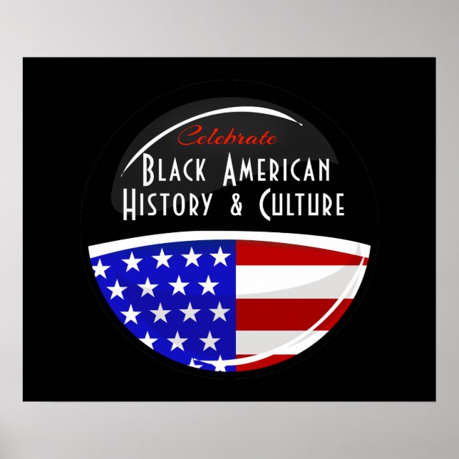 Celebrate Black Amerikansk historia Glossy Emblem Poster (Framsidan)