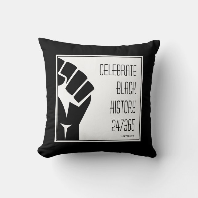 CELEBRATE | BLACK-HISTORIA 247365 - Anpassningsbar Kudde (Framsida)