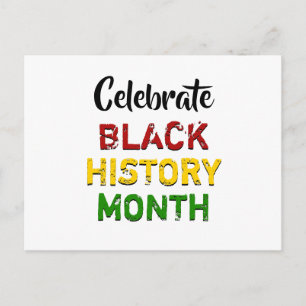 CELEBRATE BLACK HISTORIY MÅNAD Anpassningsbar Text Vykort