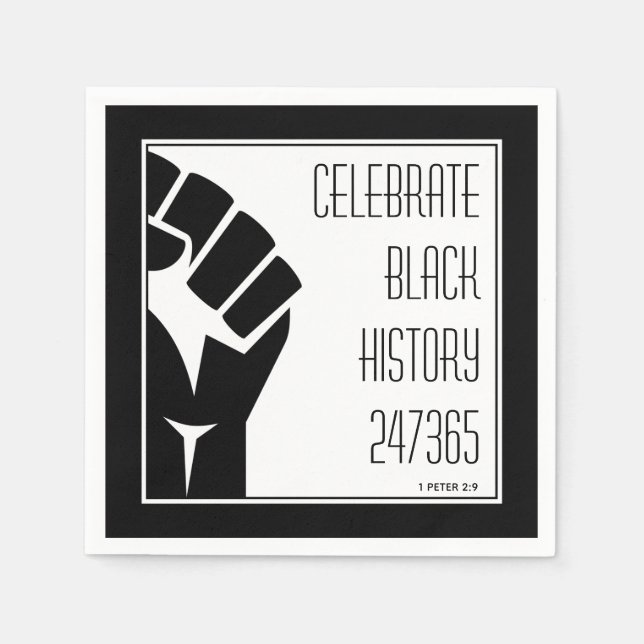CELEBRATE BLACK HISTORY 247365 BHM Papper Pappersservett (Framsidan)