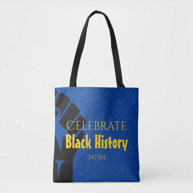 CELEBRATE BLACK HISTORY 247365 Personlig Blue Tygkasse (Framsida)