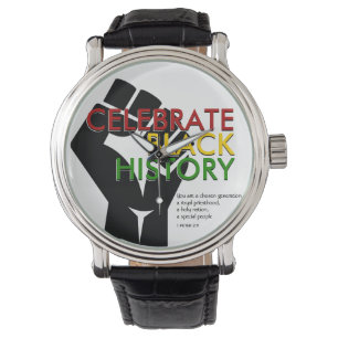 CELEBRATE BLACK HISTORY Christian Scripture Bible Armbandsur