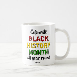 CELEBRATE BLACK HISTORY MÅNAD Christian Bible Kaffemugg