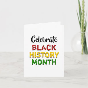CELEBRATE BLACK HISTORY MÅNADERS Anpassade BHM Kort