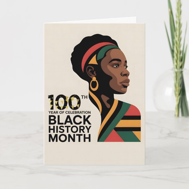 CELEBRATE BLACK HISTORY MONTH Customizable BHM  Kort (Framsida)