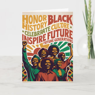 CELEBRATE BLACK HISTORY MONTH Customizable Kort