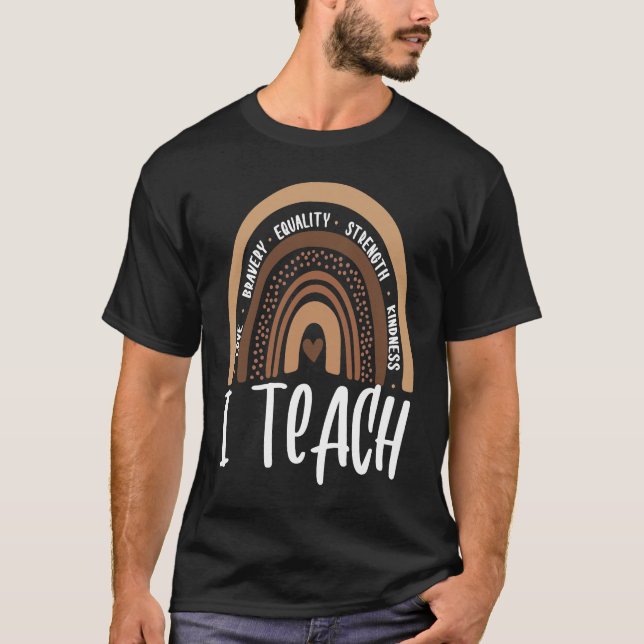Celebrate Black History Month I Teach Black Histor T Shirt (Framsida)
