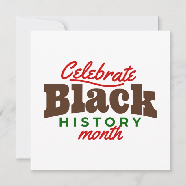 celebrate black history month inbjudningar (Framsida)