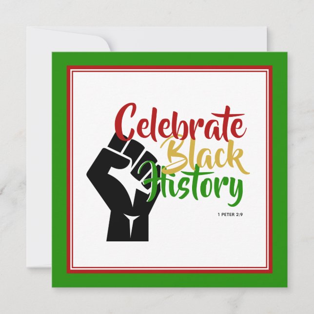 CELEBRATE BLACK HISTORY Motivational BHM Julkort (Framsida)