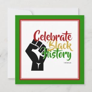 CELEBRATE BLACK HISTORY Motivational BHM Julkort