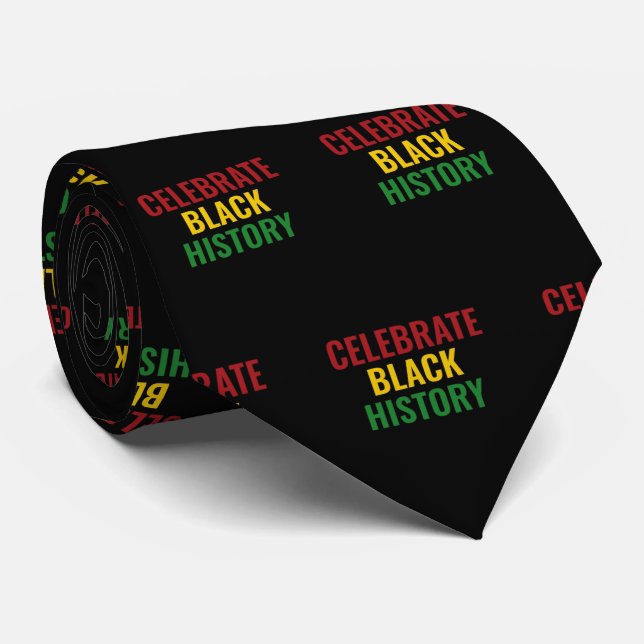 CELEBRATE BLACK HISTORY Red Gult Grönt BHM Slips (Rullad)