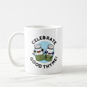 Celebrate Bra Thyme Funny Food Herb Pun Kaffemugg
