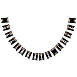 CELEBRATE Bröllop Banner med Rosa ros Vimplar