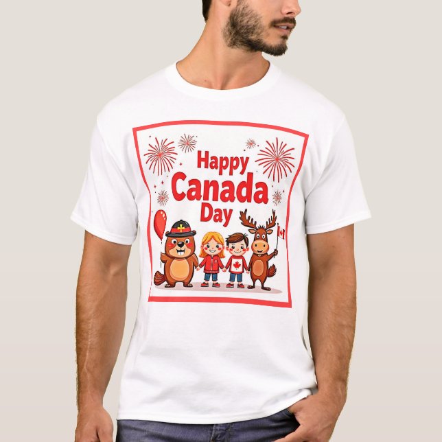 Celebrate Canada Joy T Shirt (Framsida)