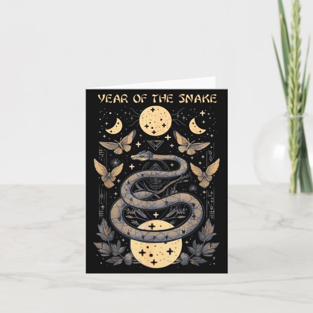 Celebrate Chinese New Year Of The Snake 2025 Moon  Kort (Framsida)
