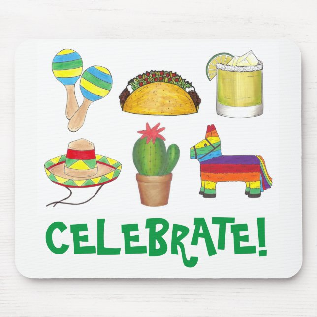 Celebrate Cinco de Mayo Fiesta Pinata Taco Cactus Musmatta (Framsidan)