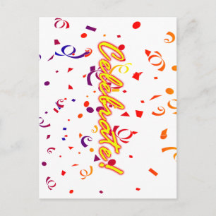 Celebrate Confetti Vykort