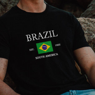 Celebrate Culture of Brazilian Brazilian Flagga T- T Shirt