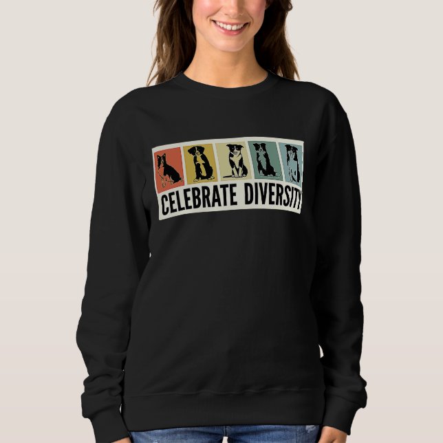 Celebrate Diversity Border Collie For Men Border C T Shirt (Framsida)