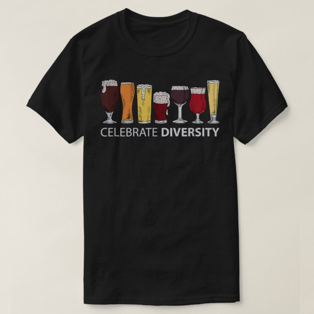 Celebrate Diversity, Craft Beer Drinking  T Shirt (Design framsida)