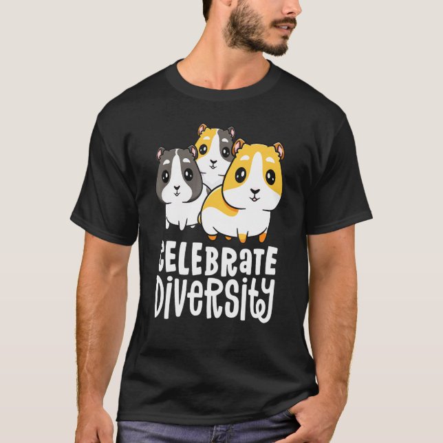 Celebrate Diversity  For Guinea Pig Women T Shirt (Framsida)