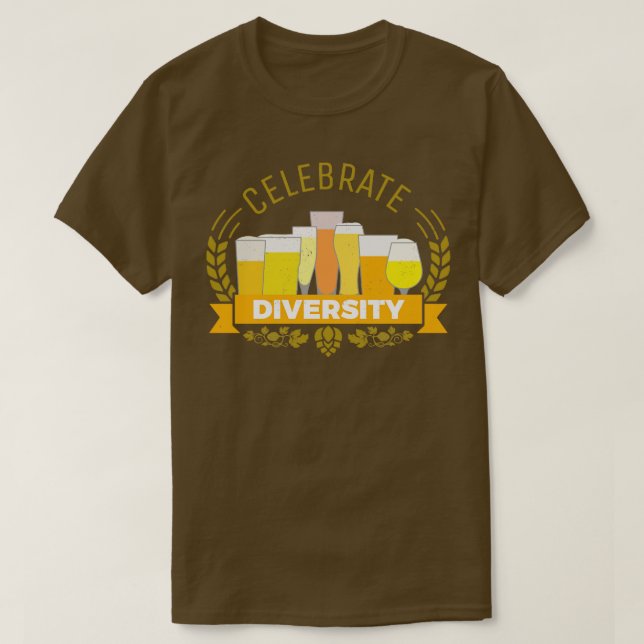 Celebrate Diversity öl ölsmak T Shirt (Design framsida)