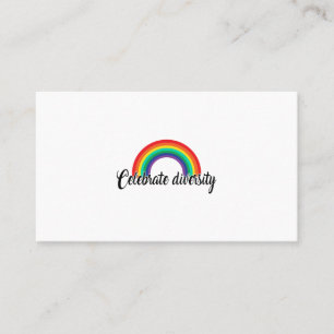 Celebrate Diversity Rainbow Lgbt Visitkort