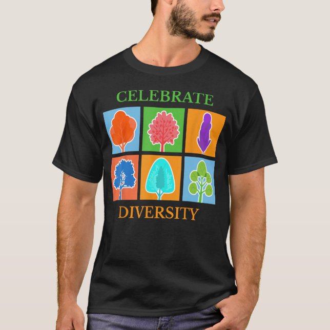 Celebrate Diversity Shirt Gardener Arborist Enviro T Shirt (Framsida)
