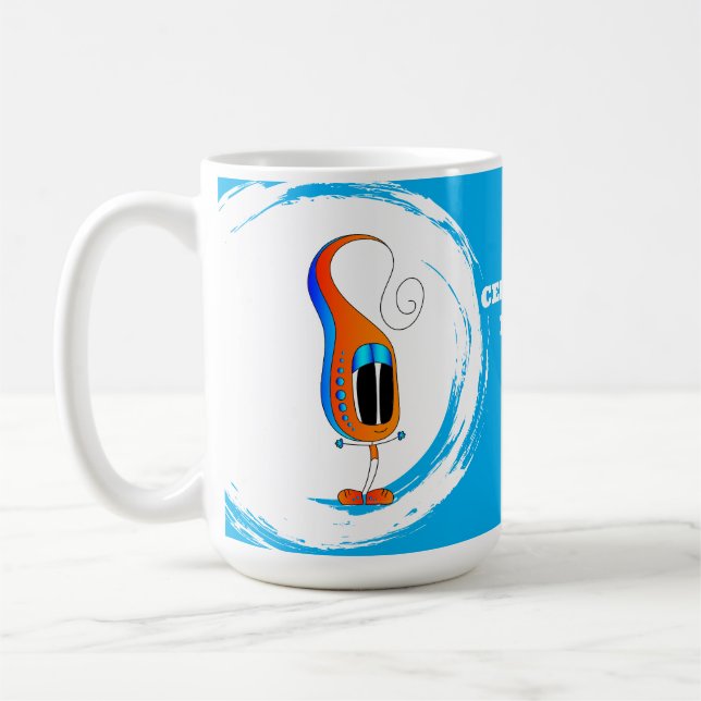 Celebrate Every Day Colorful Cartoon Kaffemugg (Vänster)