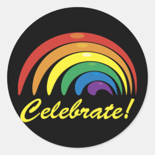 Celebrate Gay pride Abstrakt Rainbow Stickers Runt Klistermärke