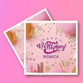 Celebrate! Girl Happy Birthday Party Pappersservett