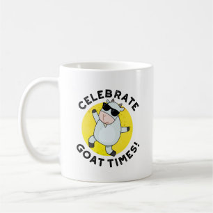 Celebrate Goat Times Positive Animal Pun Kaffemugg