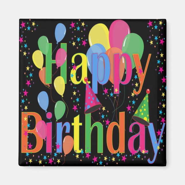 Celebrate Grattis på födelsedagen Magnet (Framsidan)