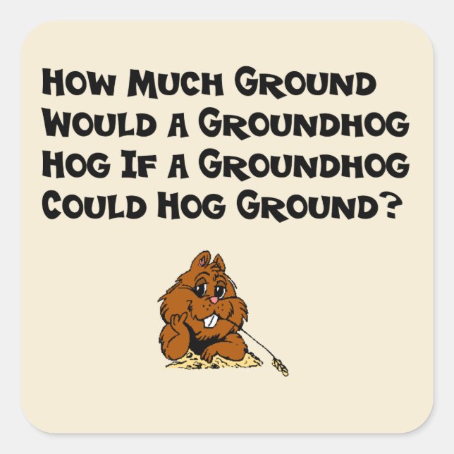 Celebrate Groundhog Day Sticker Fyrkantigt Klistermärke (Framsida)