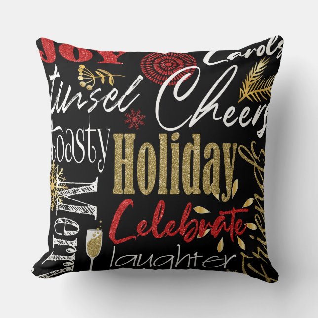 Celebrate Helgdag Black/Guld Pillow Kudde (Framsida)