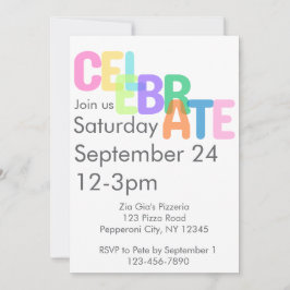 Celebrate Invitation – All Occasion Party Invite Inbjudningar
