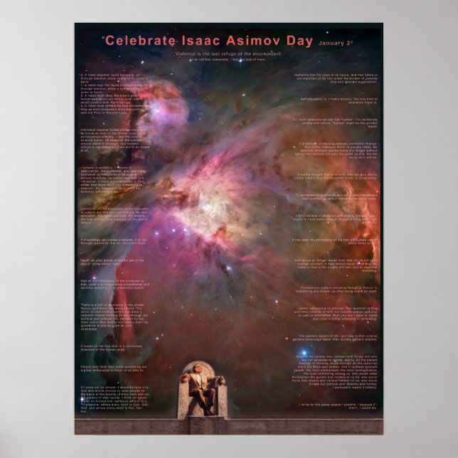 Celebrate Isaac Asimov Day Poster (Framsidan)
