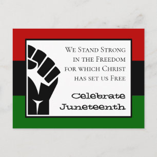 CELEBRATE JUNETEENTH Anpassade Christian Verse Vykort