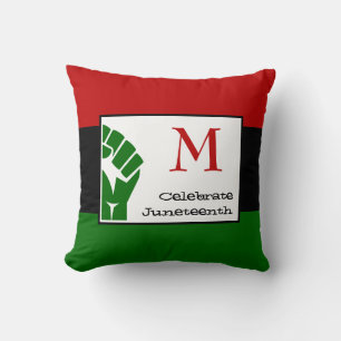 CELEBRATE JUNETEENTH Monogram Kudde