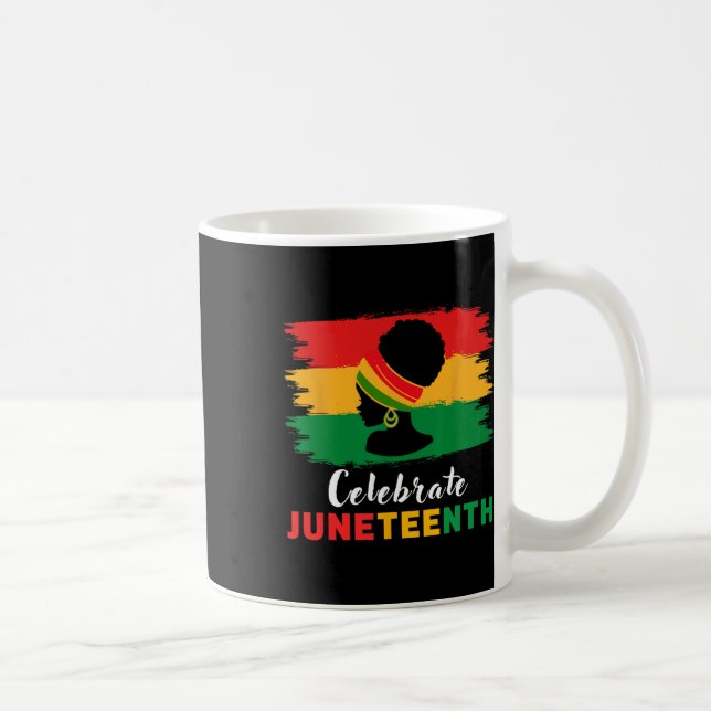Celebrate Junetelfte Black Women Messy Bun 1865 Em Kaffemugg (Höger)