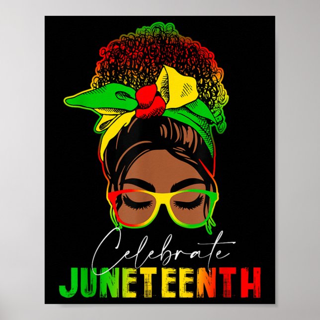 Celebrate Junetonde 1865 African American Messy B Poster (Framsidan)