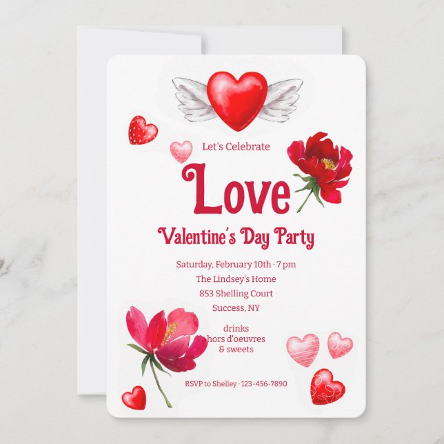 Celebrate Kärlek Inbjudningar (Framsida)