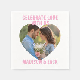 Celebrate Kärlek PHOTO Standard Cocktail Pappersservett