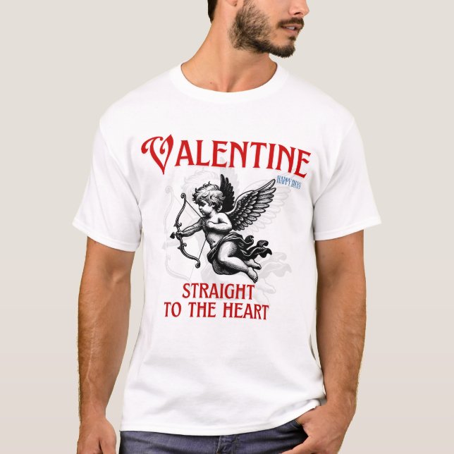 Celebrate love in style with this charming Valenti T Shirt (Framsida)