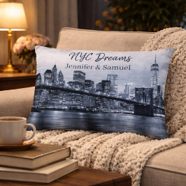 Celebrate Love NYC Skyline Prydnadskudde