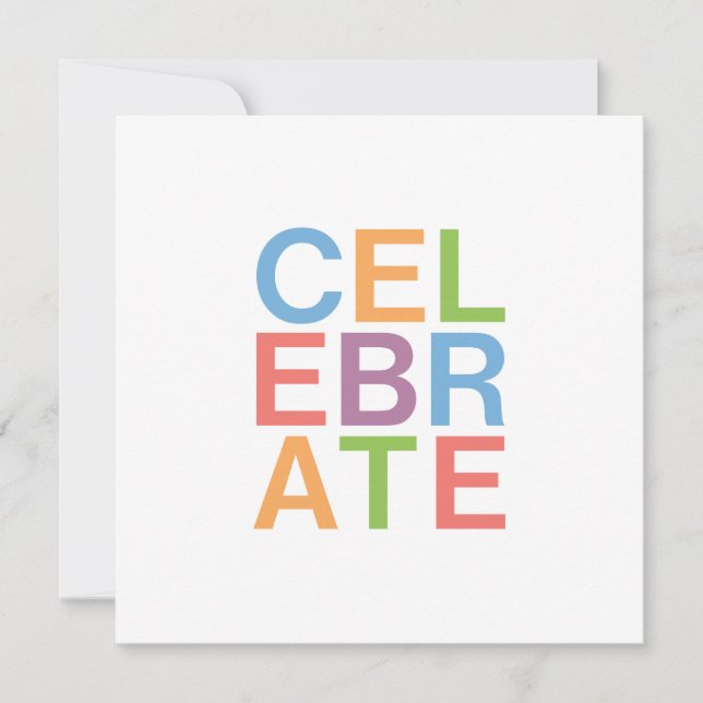 CELEBRATE Modern inbjudan (Framsida)
