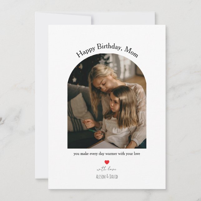 Celebrate Mom with a warm, heartfelt birthday card Julkort (Framsida)