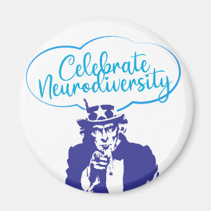 CELEBRATE NEURODIVERSITET UNCLE SAM MAGNET