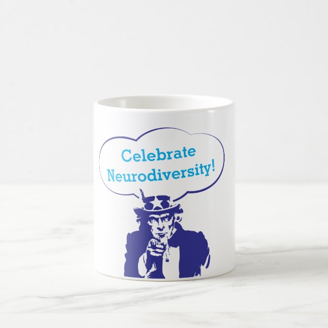 CELEBRATE NEURODIVERSITY UNCLE SAM COFFEE MUGG (Center)
