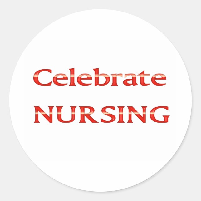 Celebrate Nursing Runt Klistermärke (Framsida)